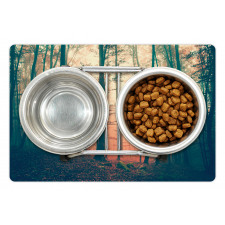 Autumn Forest Woodland Pet Mat