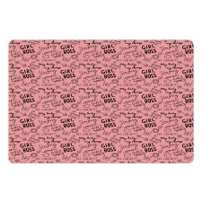 Feminism Themed Wording Pet Mat