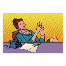 Pop Art Businesswoman Pet Mat