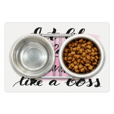 Act Like a Lady Lettering Pet Mat