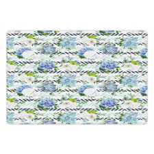 Fresh Flowers on Stripes Pet Mat