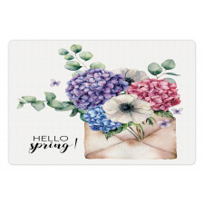 Hello Spring Flowers Art Pet Mat