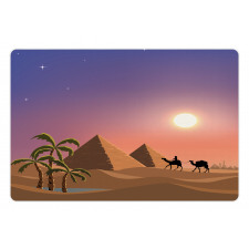 Caravan Camels Desert Scene Pet Mat