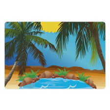 Big Palm Leaves Wild Outdoors Pet Mat