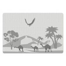 Monotone Greyscale Sand Dunes Pet Mat