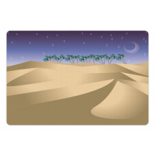 Crescent Moon Far Away Trees Pet Mat