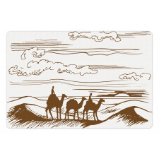 Sketchy Hand Drawn Camels Pet Mat