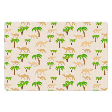 Repeating Camels and Palms Pet Mat