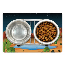 Cactus Plants Starry Sky View Pet Mat