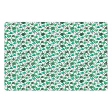 Leaves and Hearts Art Pet Mat