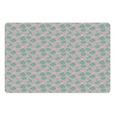 Flamingo and Leaves Pet Mat