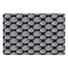 Modernistic Leaves Art Pet Mat