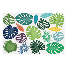 Colorful Bold Leaves Pet Mat