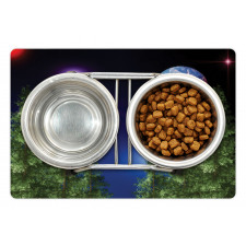 Cosmic Night Pine Trees Pet Mat