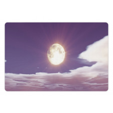 Dramatic Moon and Clouds Pet Mat