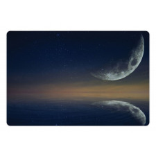 Moon Reflection on Water Pet Mat