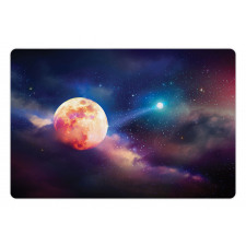 Cosmic Scene with Planets Pet Mat