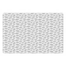 Repeating Uncolored Flies Pet Mat