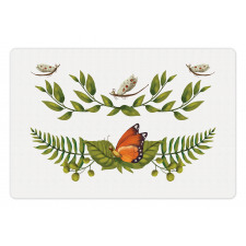 Leafy Branches Butterflies Pet Mat