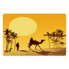 Camel Men and Palms Pet Mat