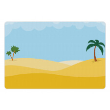 Tropical Palms on Desert Sky Pet Mat