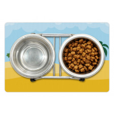 Tropical Palms on Desert Sky Pet Mat