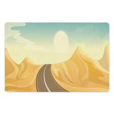 Road Adventure in Desert Hills Pet Mat