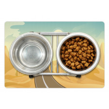 Road Adventure in Desert Hills Pet Mat