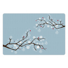 Snowflakes on Branches Pet Mat