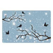 Birds Snowflakes Pet Mat