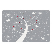 Red Berries and Birds Pet Mat