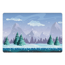 Mountains Hills Trees Pet Mat