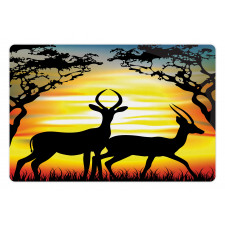 Animals on Sunset Pet Mat