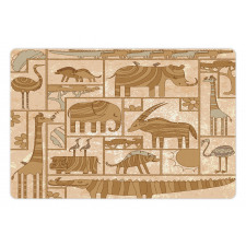 Historical Grunge Animals Pet Mat