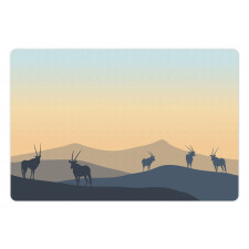 Animal Antlers Pastel Sky Pet Mat