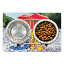 Funny Hawaiian Dog Beach Pet Mat