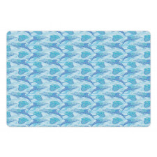 Dolphins Abstract Rounds Pet Mat