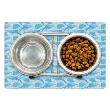 Dolphins Abstract Rounds Pet Mat