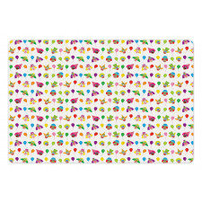 Colorful Balloons Funny Scene Pet Mat