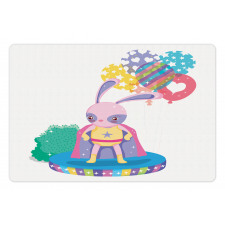 Rabbit in Hero Costume Pet Mat