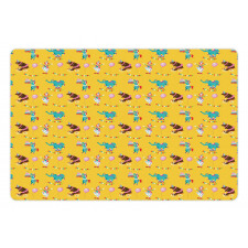 Birthday Party Circus Animals Pet Mat