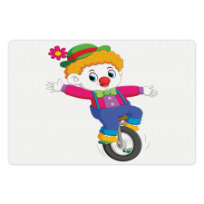 Circus Humorous Boy on Wheel Pet Mat