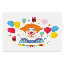 Happy Man in Colorful Costume Pet Mat