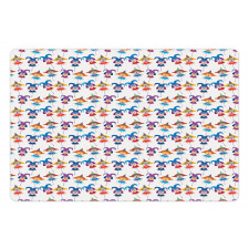 Carnival Women Faces Pattern Pet Mat