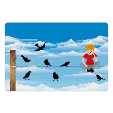 Boy and Avian Sky Pet Mat