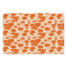 Monochrome Grape Leaves Art Pet Mat