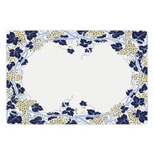 Framed Grape Leaves Graphic Pet Mat