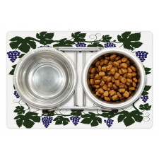 Grape Leaves Frame Graphic Pet Mat