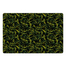 Dark Tones Abstract Ivy Grape Pet Mat