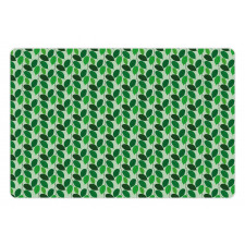 Green Tones Liana Leaves Art Pet Mat